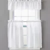 White Lily Valance & Tier 3-Piece Curtain Set -DHP Sales Store 810511105
