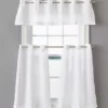 White Tucker Valance & Tier 3-Piece Curtain Set -DHP Sales Store 810511404