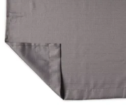 Gray Tucker Textured Valance & Tier 3-Piece Curtain Set -DHP Sales Store 810511405 2