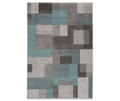 Real Living Gray & Aqua Rendor Rug -DHP Sales Store 810512633