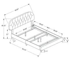 White Tufted Faux Leather Twin Upholstered Platform Bed -DHP Sales Store 810512926 3