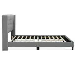 Gray Upholstered Shelter Wingback Queen Bed 34 Gray Upholstered Shelter Wingback Queen Bed -DHP Sales Store 810513491 14