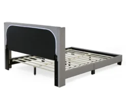 Gray Upholstered Shelter Wingback Queen Bed 36 Gray Upholstered Shelter Wingback Queen Bed -DHP Sales Store 810513491 16