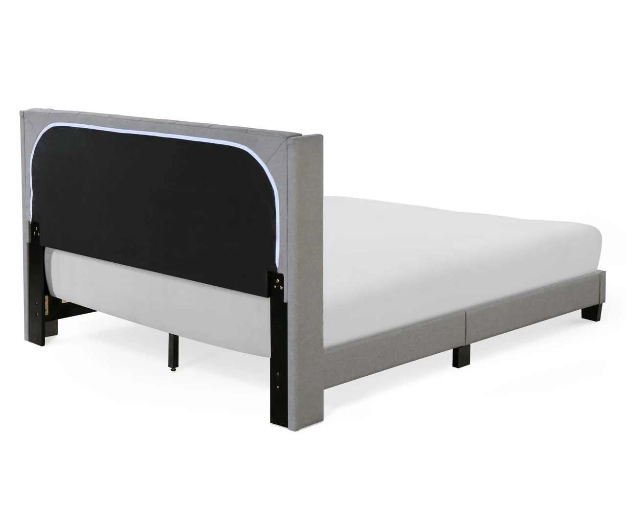 Gray Upholstered Shelter Wingback Queen Bed 19 Gray Upholstered Shelter Wingback Queen Bed - Image 17