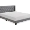 Gray Upholstered Shelter Wingback Queen Bed 2 Gray Upholstered Shelter Wingback Queen Bed -DHP Sales Store 810513491 2