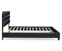 Black Hudson Queen Leather Upholstered Bed -DHP Sales Store 810513493 11