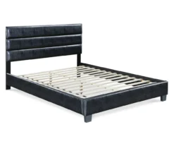 Black Hudson Queen Leather Upholstered Bed -DHP Sales Store 810513493 3