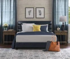 Black Hudson Queen Leather Upholstered Bed -DHP Sales Store 810513493 4