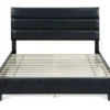 Black Hudson Queen Leather Upholstered Bed 2 Black Hudson Queen Leather Upholstered Bed -DHP Sales Store 810513493 9