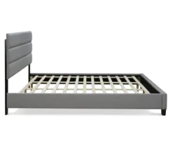 Gray Hudson King Upholstered Linen Fabric Bed 21 Gray Hudson King Upholstered Linen Fabric Bed -DHP Sales Store 810513494 12