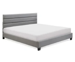 Gray Hudson King Upholstered Linen Fabric Bed 24 Gray Hudson King Upholstered Linen Fabric Bed -DHP Sales Store 810513494 2