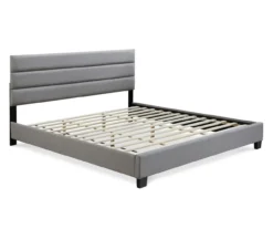 Gray Hudson King Upholstered Linen Fabric Bed 20 Gray Hudson King Upholstered Linen Fabric Bed -DHP Sales Store 810513494 3