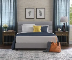 Gray Hudson Queen Upholstered Linen Fabric Bed -DHP Sales Store 810513495 4