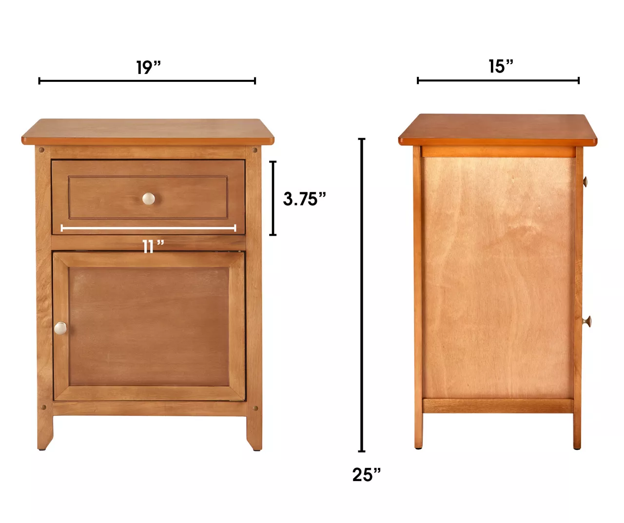 Alcott Light Brown Side Table With Drawer 14 Alcott Light Brown Side Table With Drawer - Image 12