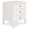 White Finley Wood 3-Drawer Nightstand -DHP Sales Store 810513520 2