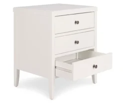 White Finley Wood 3-Drawer Nightstand -DHP Sales Store 810513520 5