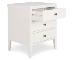 White Finley Wood 3-Drawer Nightstand -DHP Sales Store 810513520 6