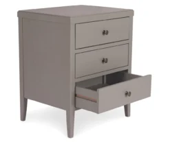 Gray Finley Wood 3-Drawer Nightstand -DHP Sales Store 810513522 3