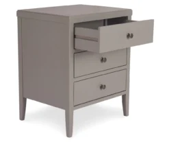 Gray Finley Wood 3-Drawer Nightstand -DHP Sales Store 810513522 5
