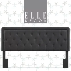 Charcoal Gray Amery Upholstered King Headboard -DHP Sales Store 810513527