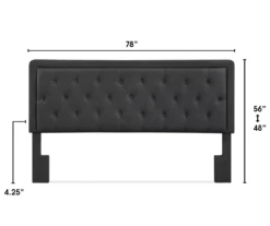 Charcoal Gray Amery Upholstered King Headboard -DHP Sales Store 810513527 4