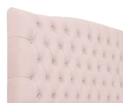 French Blush Pink Celeste Upholstered King Headboard -DHP Sales Store 810513528 4