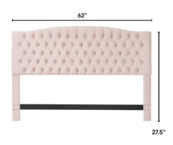 French Blush Pink Celeste Upholstered Queen Headboard 10 French Blush Pink Celeste Upholstered Queen Headboard -DHP Sales Store 810513529 3