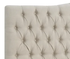 Beige Celeste Upholstered Linen King Headboard -DHP Sales Store 810513532 4