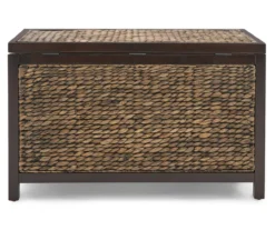 Rustic Black Wicker Storage Trunk -DHP Sales Store 810513555 15