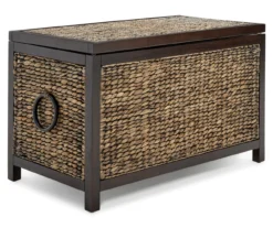 Rustic Black Wicker Storage Trunk -DHP Sales Store 810513555 2