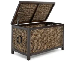 Rustic Black Wicker Storage Trunk -DHP Sales Store 810513555 4