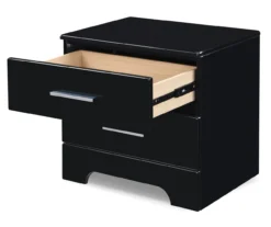 Black Hudson 2-Drawer Wood Nightstand -DHP Sales Store 810513557 5