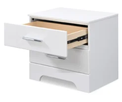 White Hudson 2-Drawer Wood Nightstand -DHP Sales Store 810513558 5
