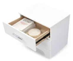 White Hudson 2-Drawer Wood Nightstand -DHP Sales Store 810513558 7