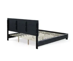 Black Channel Tufted King Upholstered Bed Frame -DHP Sales Store 810513588 13