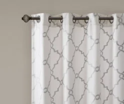 Sereno Fretwork Ivory Light-Filtering Grommet Curtain Panel, (63") 17 Sereno Fretwork Ivory Light-Filtering Grommet Curtain Panel, (63") -DHP Sales Store 810517995 810517996 810517998 3 2