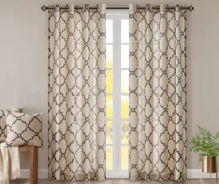 Sereno Fretwork Light-Filtering Grommet Curtain Panel -DHP Sales Store 810518000 810518001 810518002 12