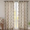 Sereno Fretwork Khaki Light-Filtering Grommet Curtain Panel, (63") 2 Sereno Fretwork Khaki Light-Filtering Grommet Curtain Panel, (63") -DHP Sales Store 810518000 810518001 810518002 14