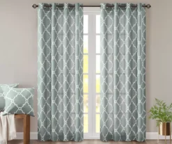 Sereno Fretwork Light-Filtering Grommet Curtain Panel -DHP Sales Store 810518004 810518005 810518006