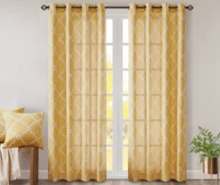 Sereno Fretwork Light-Filtering Grommet Curtain Panel -DHP Sales Store 810518008 810518009 810518010