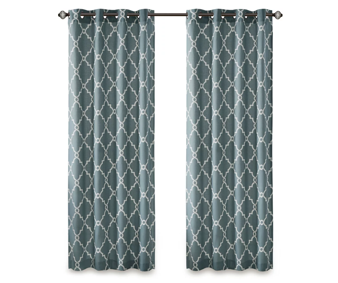 Sereno Fretwork Blue Light-Filtering Grommet Curtain Panel, (95") 14 Sereno Fretwork Blue Light-Filtering Grommet Curtain Panel, (95") - Image 12