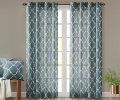 Sereno Fretwork Light-Filtering Grommet Curtain Panel -DHP Sales Store 810518012 810517719 810517720 12