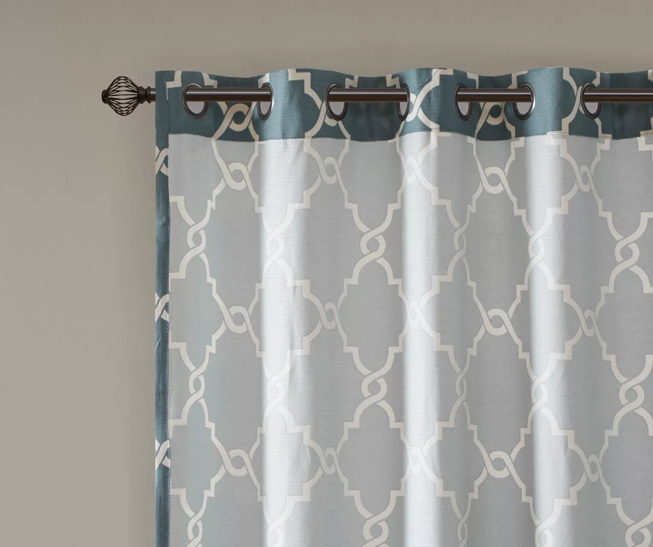 Sereno Fretwork Blue Light-Filtering Grommet Curtain Panel, (63") 7 Sereno Fretwork Blue Light-Filtering Grommet Curtain Panel, (63") - Image 5