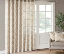 Sereno Fretwork Light-Filtering Grommet Patio Curtain Panel, (84") -DHP Sales Store 810518023 1