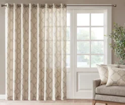 Sereno Fretwork Light-Filtering Grommet Patio Curtain Panel, (84") -DHP Sales Store 810518023