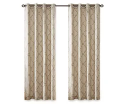 Sereno Fretwork Beige Light-Filtering Grommet Curtain Panel, (95") 25 Sereno Fretwork Beige Light-Filtering Grommet Curtain Panel, (95") -DHP Sales Store 810518024 810518025 810518026 11 2