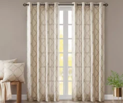 Sereno Fretwork Light-Filtering Grommet Curtain Panel -DHP Sales Store 810518024 810518025 810518026