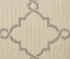 Sereno Fretwork Beige Light-Filtering Grommet Curtain Panel, (63") -DHP Sales Store 810518024 810518025 810518026 6