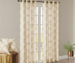 Sereno Fretwork Light-Filtering Grommet Curtain Panel -DHP Sales Store 810518028 810518029 810518030 1 2