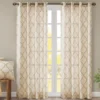 Sereno Fretwork Beige & Gold Light-Filtering Grommet Curtain Panel, (95") -DHP Sales Store 810518028 810518029 810518030 12